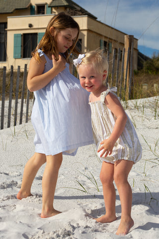Smocked Bubble in Vintage Stripe