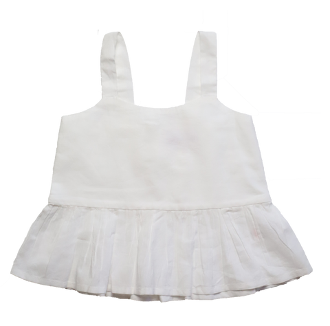 Peplum Top in Pure White