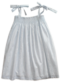 Smocked Dress in Blue Fish