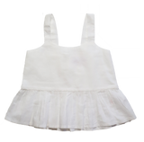 Peplum Top in Pure White