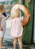 Pearl Sunsuit in Pink Grid