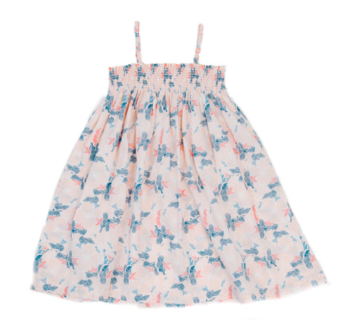 HIBISCUS SMOCKED DRESS